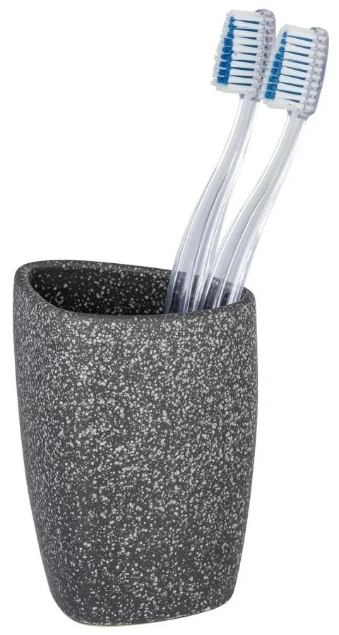 Сива керамична чаша за четки за зъби Pion - Wenko