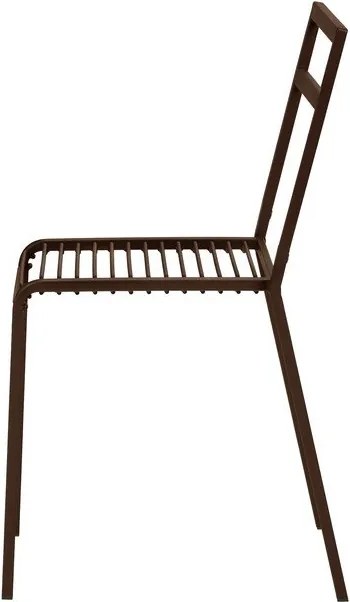 Тъмнокафяв градински стол метален Oto – noo.ma