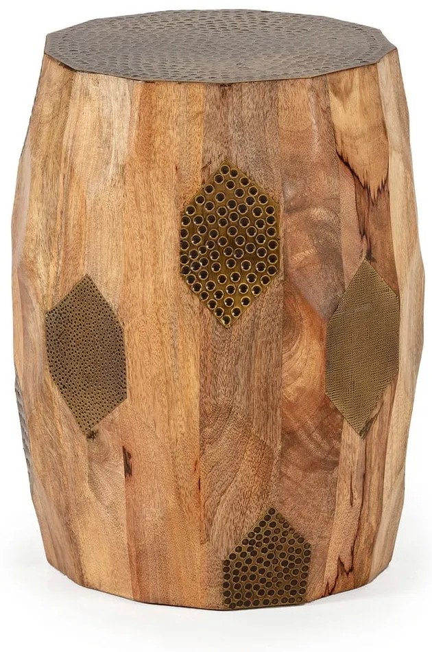 Кръгла странична масичка от масивно манго ø 29 cm Fabia – MOME