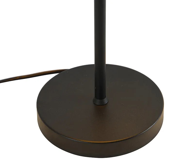 Ретро настолна лампа черна със злато - Magnax