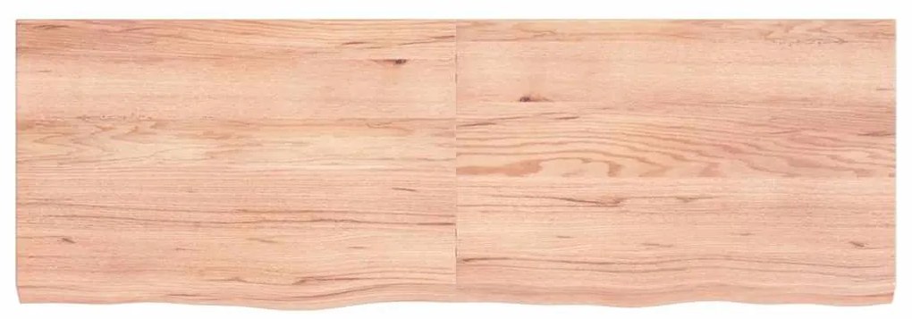 3156371 vidaXL Плот за маса светлокафяв 120x40x(2-4) см обработен масивен дъб