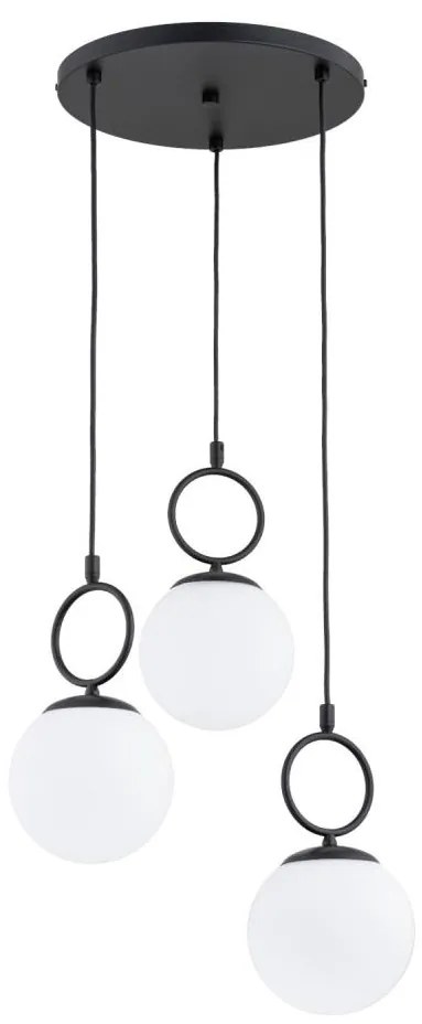 Пендел SITRO 3xE14/10W/230V черен/бял