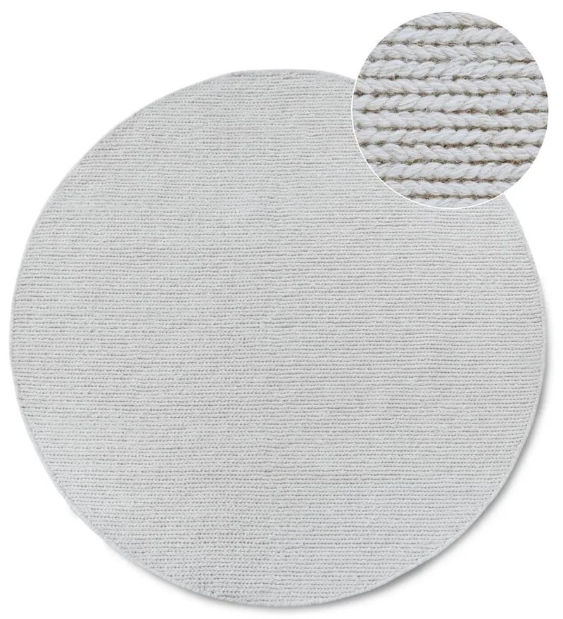 Бял ръчно изработен вълнен кръгъл килим ø 160 cm Francois – Villeroy&amp;Boch