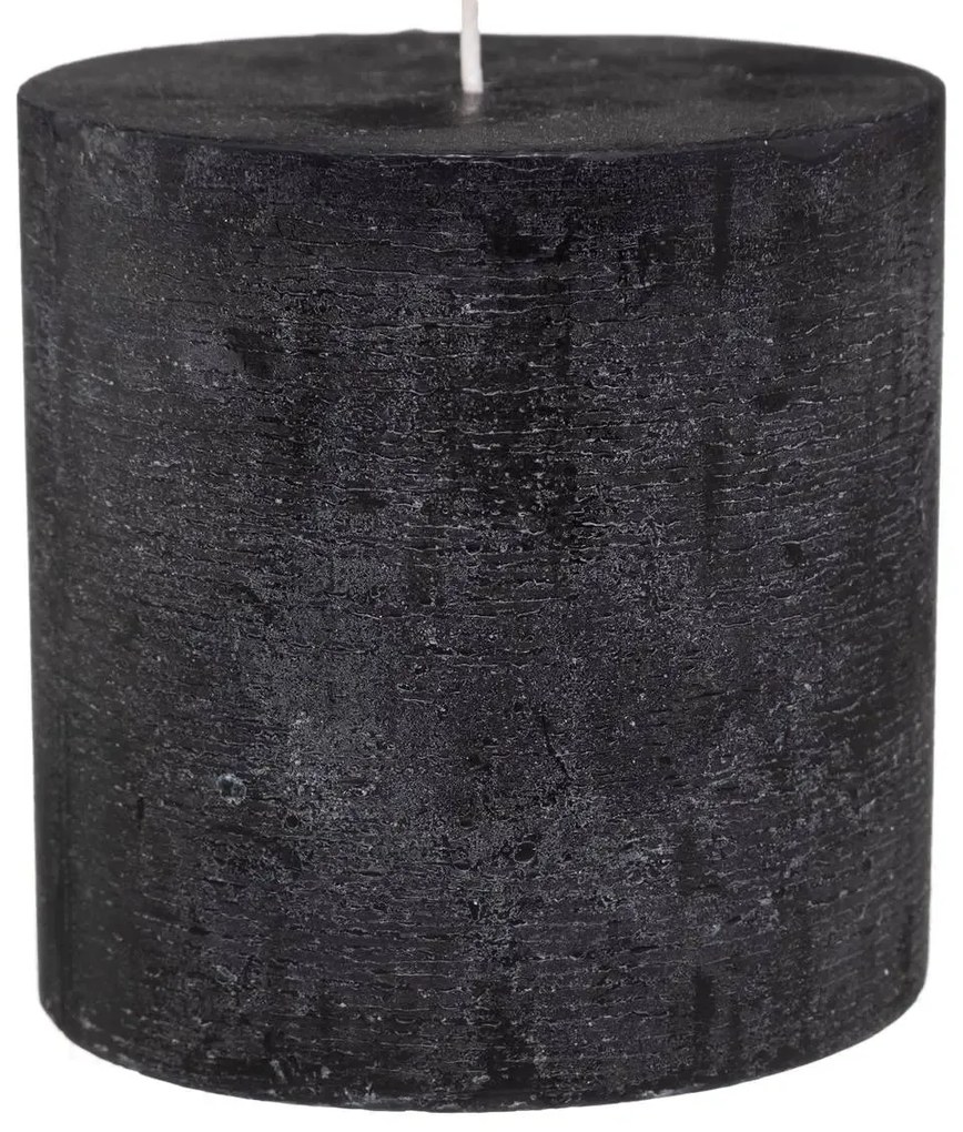 Свещ без аромат atmosphera Olia, Кръгла, 10x10 cm - Тъмносив