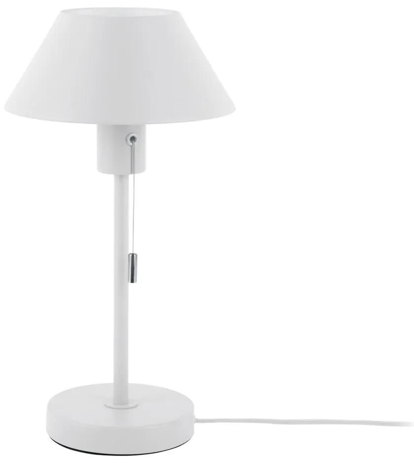 Бяла настолна лампа с метален абажур (височина 36 см) Office Retro - Leitmotiv