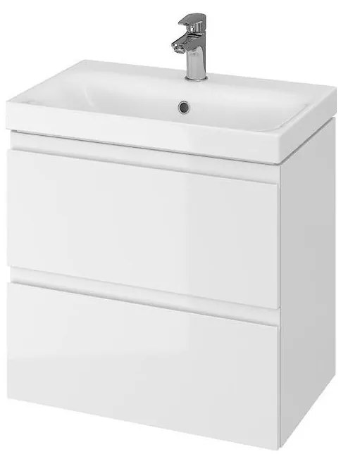 Cersanit S801-227-DSM - Окачен шкаф за баня с мивка MODUO SLIM бял