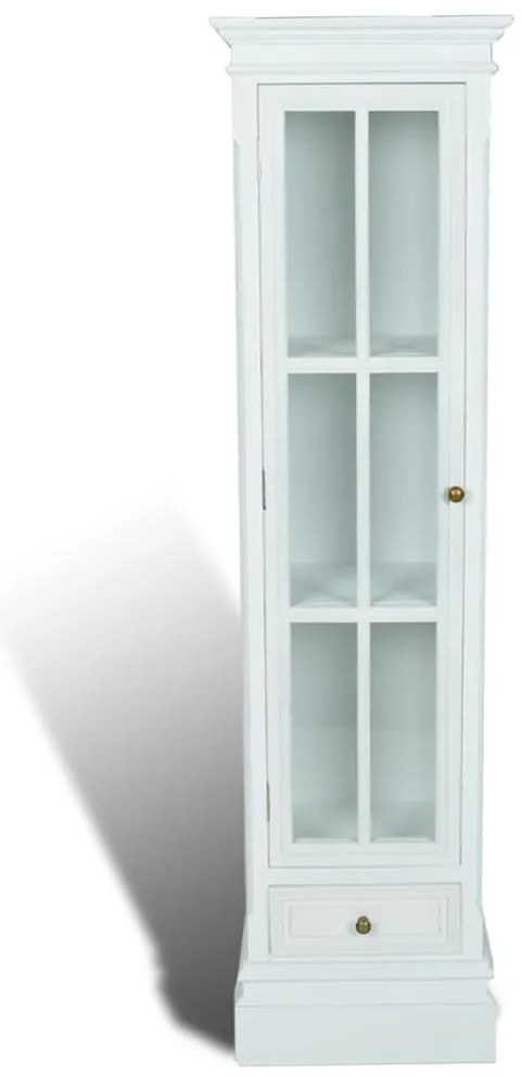 60639 vidaXL Шикозен шкаф библиотека с 3 рафта, бял, дърво