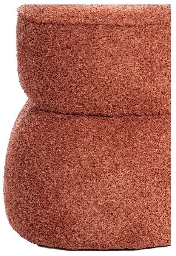 Оранжева табуретка от плат букле Leyla – Light &amp; Living