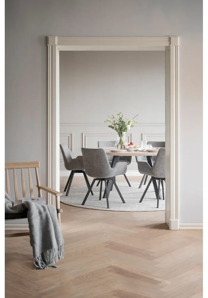 Сиви тапицирани трапезни столове в комплект 2 бр. Norwell – Rowico