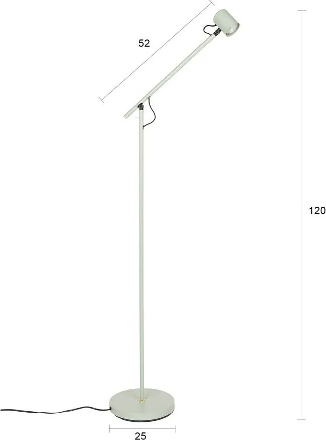 Светлозелена подова лампа (височина 120 cm) Aero – White Label
