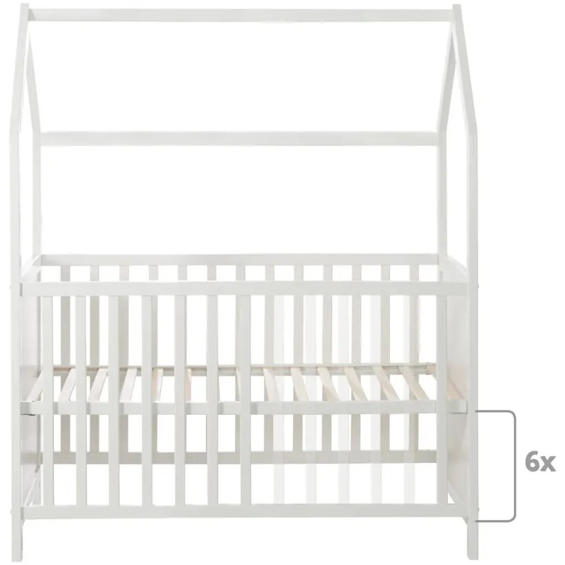 Сиво детско легло 60x120 cm - Roba