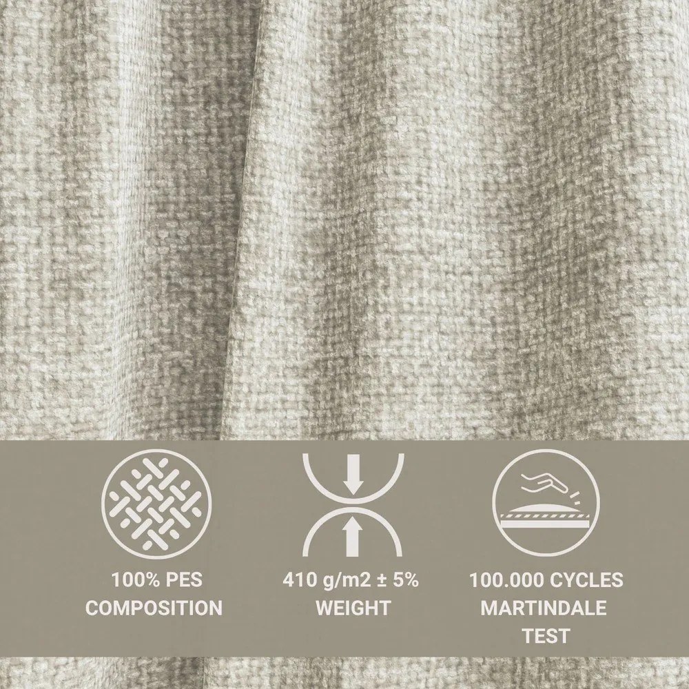 Бежов шенилов сгъваем/с място за съхранение ъглов диван (десен ъгъл) Velto – Maison de Rêve