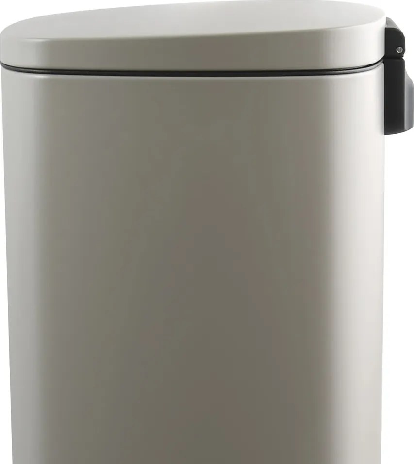 Кафяво-сиво стоманено кошче за боклук с педал 50 l Akira – Spirella