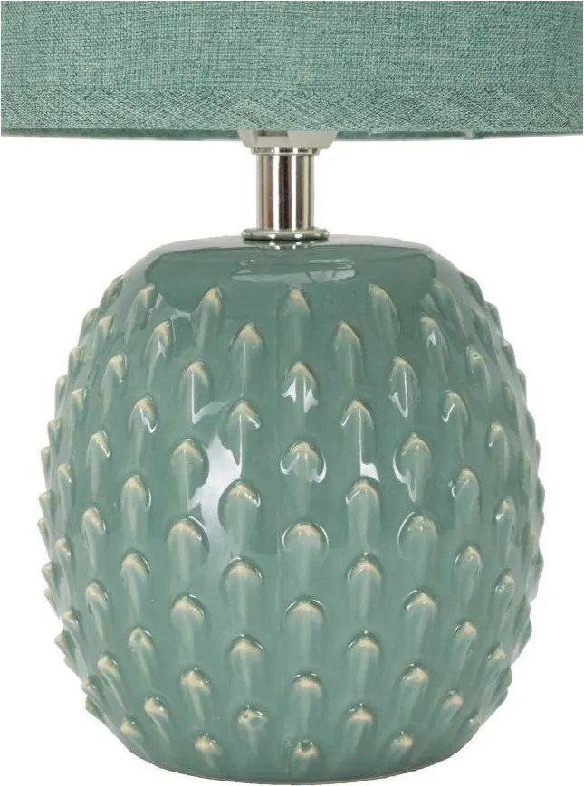 Светлосиня керамична настолна лампа с текстилен абажур (височина 27 cm) Pontus – Mauro Ferretti