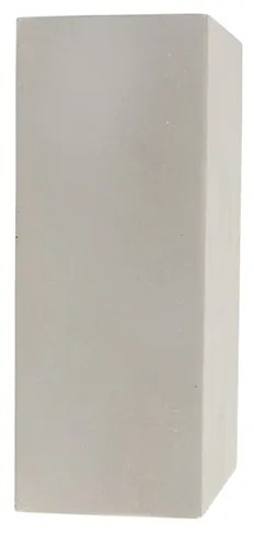 Индустриален стенен аплик сив бетон правоъгълен - Meaux