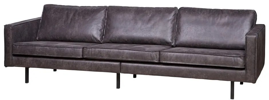 Черен диван от изкуствена кожа 277 cm Rodeo – WOOOD