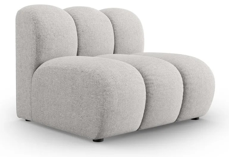Светлосив модулен диван (среден модул) Lupine – Micadoni Home