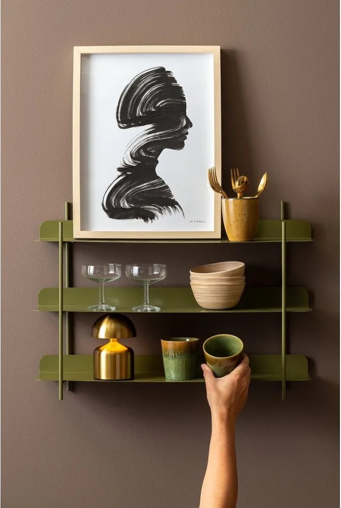 Зелен на няколко нива метален стенен рафт 60 cm Riqueza Tres – PT LIVING