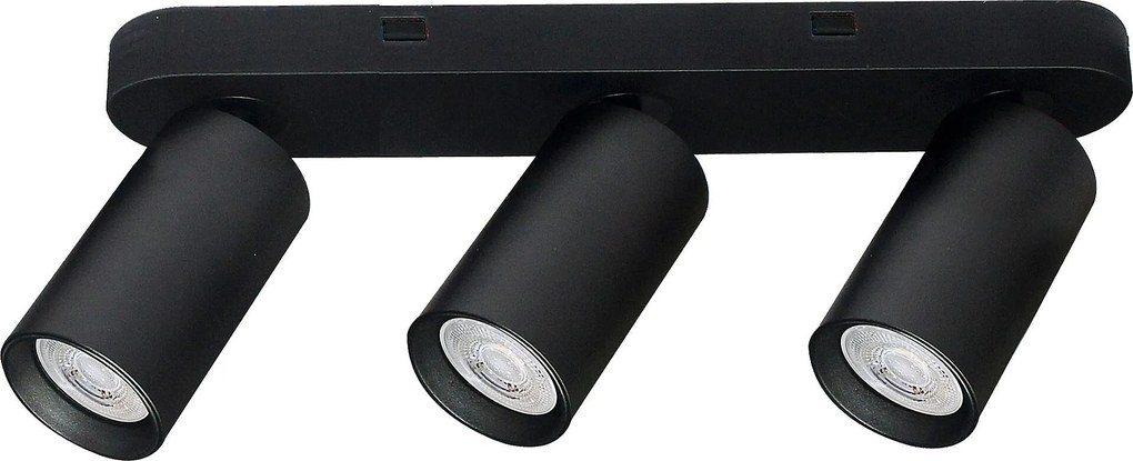 Rabalux Yorli, спот, черна алуминиева лампа, GU10 3xMAX7W, Д35xШ7см, Д5,5см, В13,5см, без крушка, IP20 73083