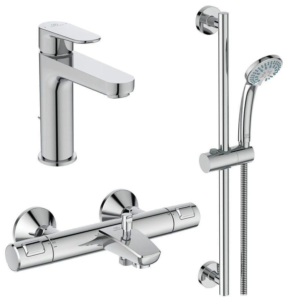 Душ система BC984AA, в комплект със смесител за умивалник и термостатен смесител за вана/душ Cerafine O и Ceratherm T25