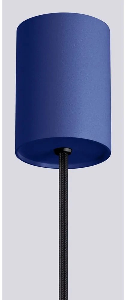Тъмносиньо висящо осветително тяло със стъклен абажур ø 12 cm Orbital – Sollux