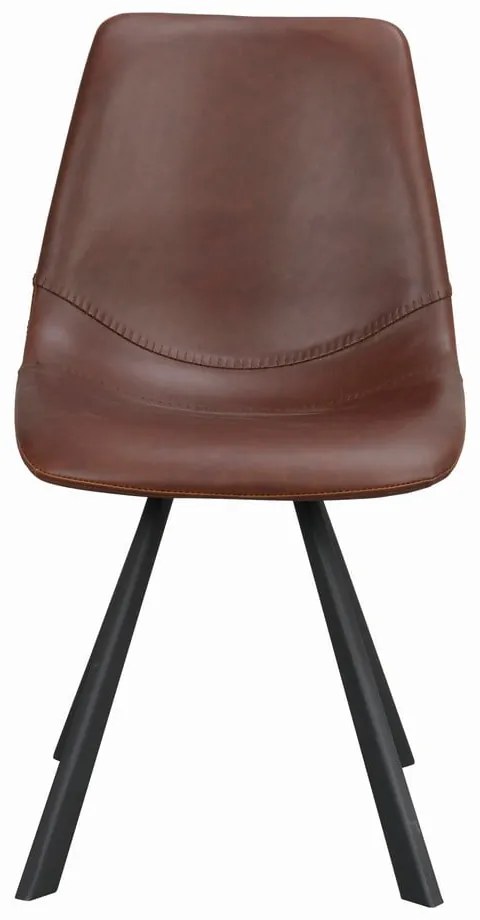 Кафяв трапезен стол с черни крака Alpha - Rowico