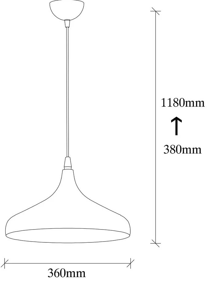 Черно висящо осветително тяло ø 36 cm Tattoo – Opviq lights