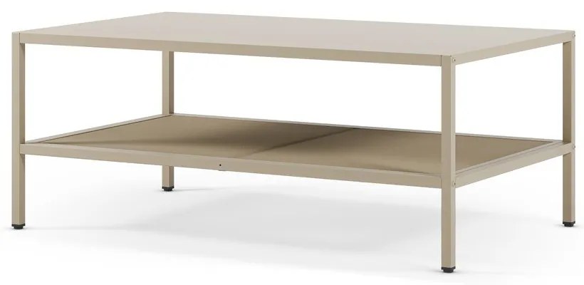 Кремава метална масичка за кафе 60x100 cm Fayna – Marckeric