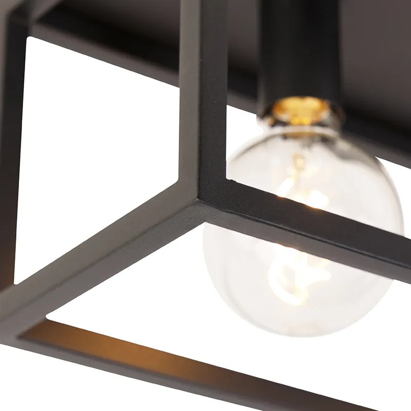 Индустриален плафон черен 99,5 см 4-светлина - Cage