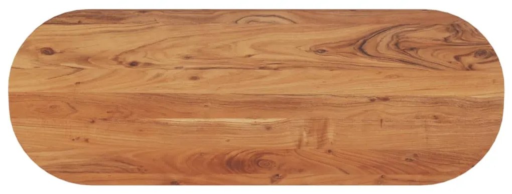 370095 vidaXL Плот за маса, 110x40x3,8 см, овален, масивна акация