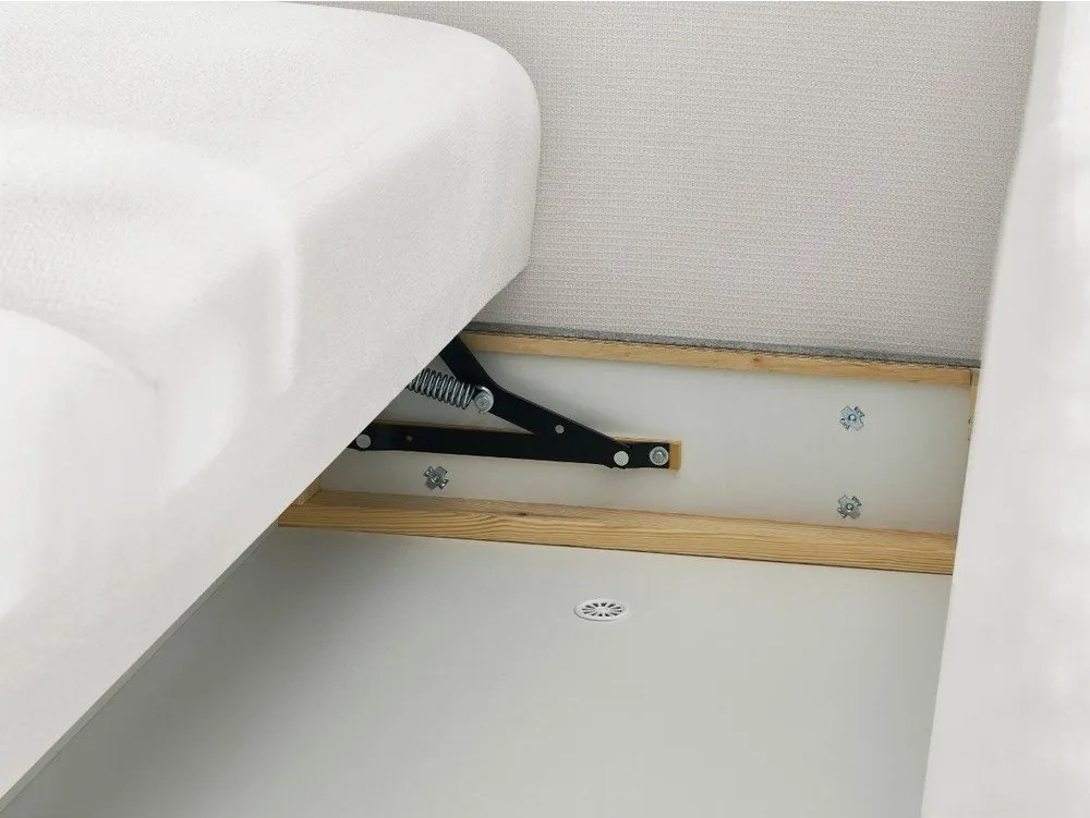 Бял сгъваем/с място за съхранение диван 265 cm Ezechiel – Bobochic Paris