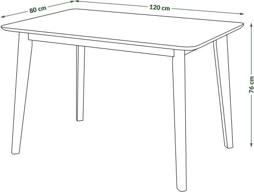 РОКСИ Естествен дъб - ДЪРВЕНА ПРАВОЪГЪЛНА МАСА 120 или 150 см РЕТРО ЗА КУХНЯ/ ТРАПЕЗАПИЯ
