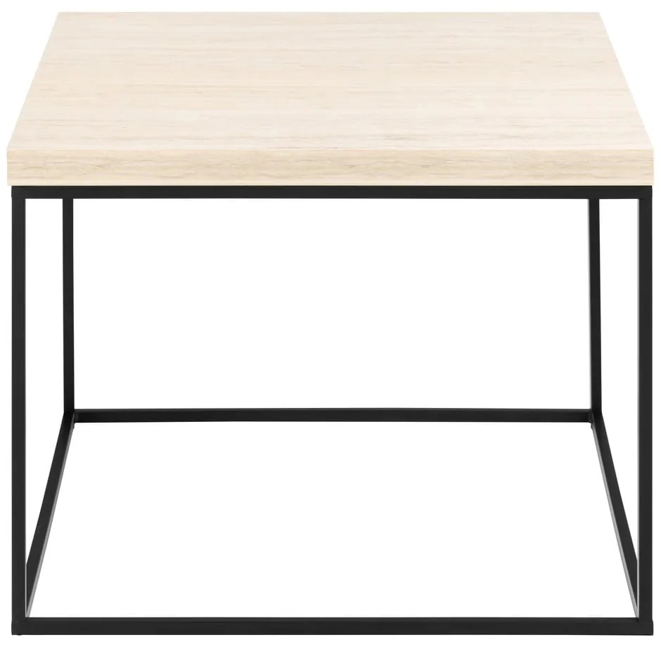 Бежова масичка за кафе с плот от имитация на мрамор 60x60 cm Barossa – Actona