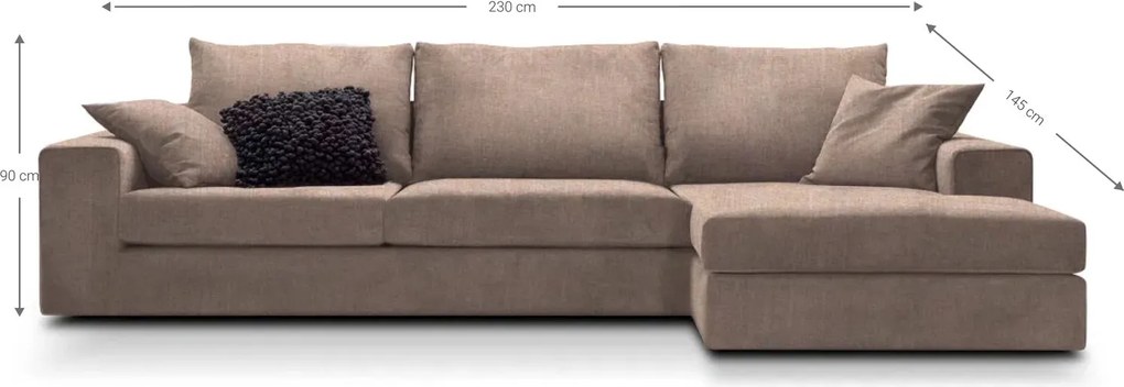 Ъгъл диван Mission-Customizable-230φ 145β cm.-beige