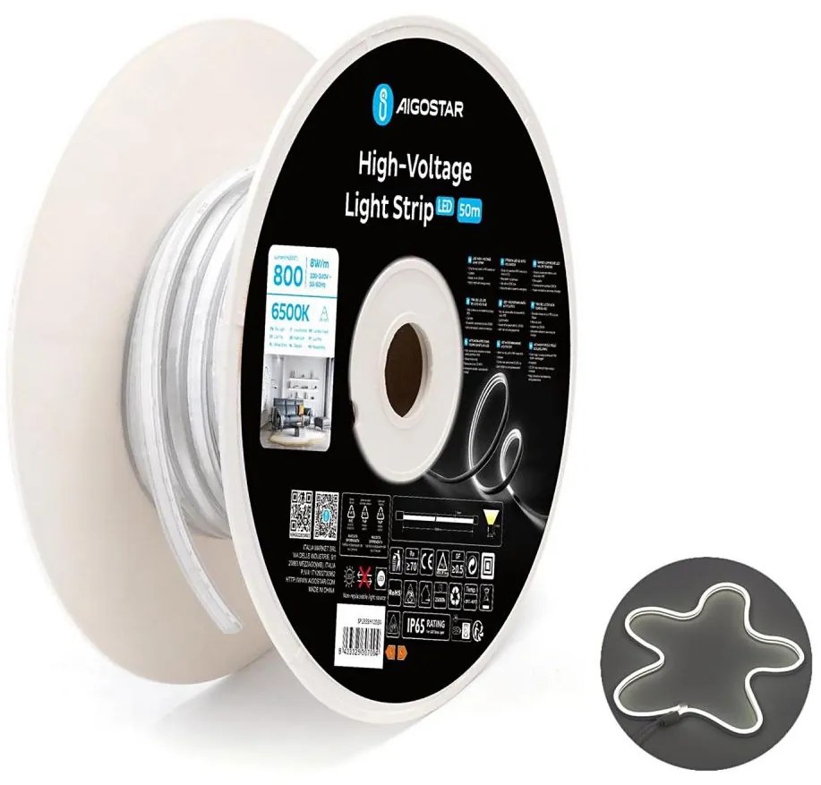 Aigostar - LED лента 50m LED/400W/230V 6500K IP65