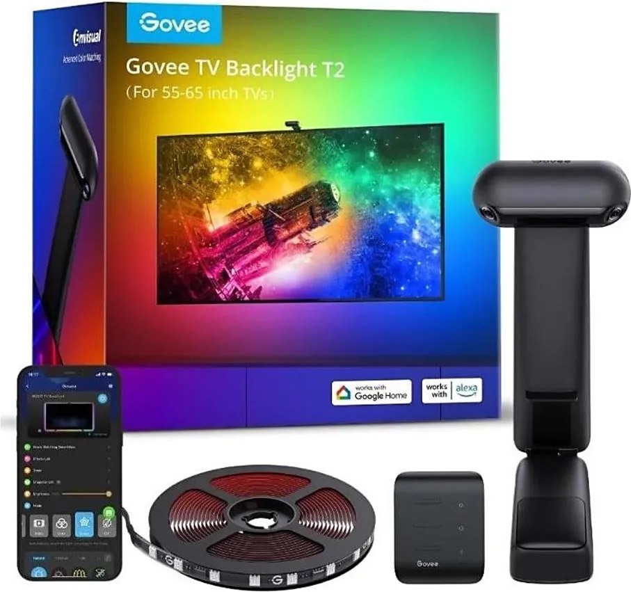Govee - DreamView T2 DUAL TV 55-65" SMART LED подсветка RGBIC Wi-Fi + д.у.