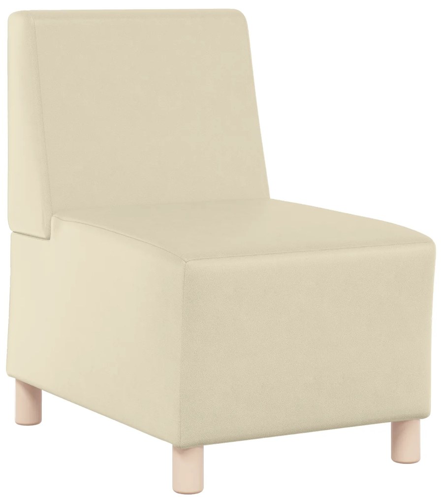 4108488 vidaXL Диван стол Крем 55 x 74 x 82 см Изкуствена кожа