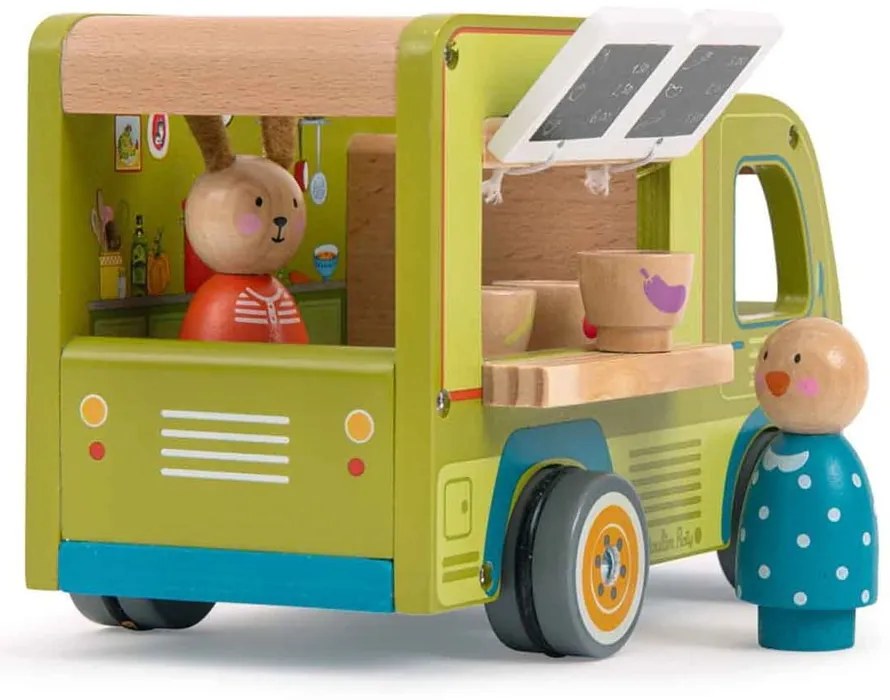 Дървен автомобил La Grande Famille Food Truck - Moulin Roty