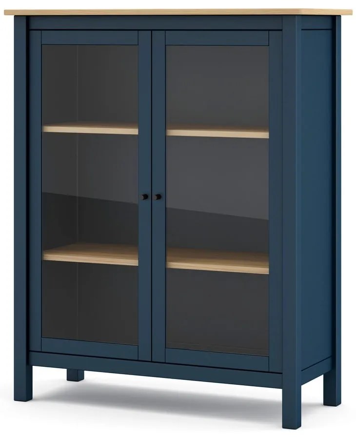 Тъмно син/естествен шкаф от борова дървесина 90x110 cm Misti - Marckeric