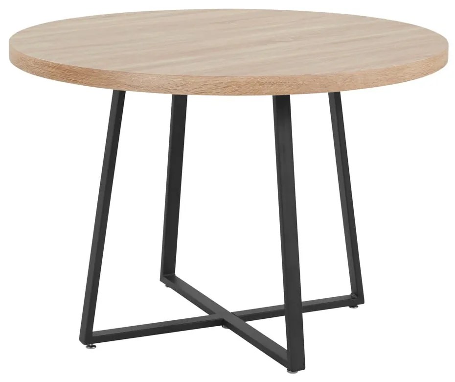 Кръгла трапезна маса с дъбов плот в естествен цвят ø 110 cm Anja – Støraa