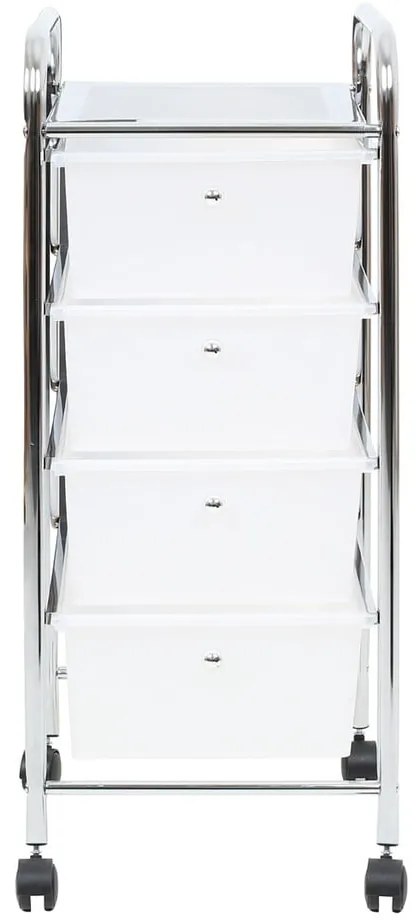 Пластмасов подвижен рафт в бяло и сребристо 33x79 см - Premier Housewares