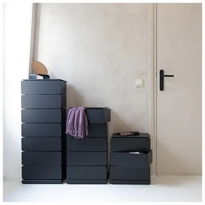 Черен метален скрин 37x45x26 cm Joey – Spinder Design