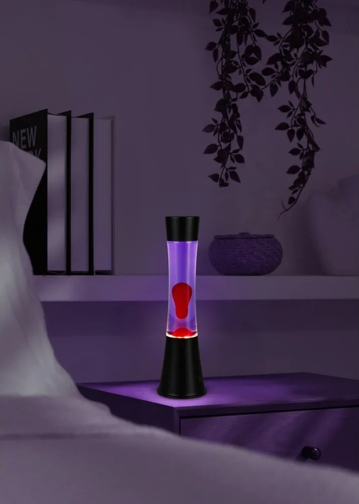 Черна LED лава лампа (височина 39,5 cm) Etna – Reality