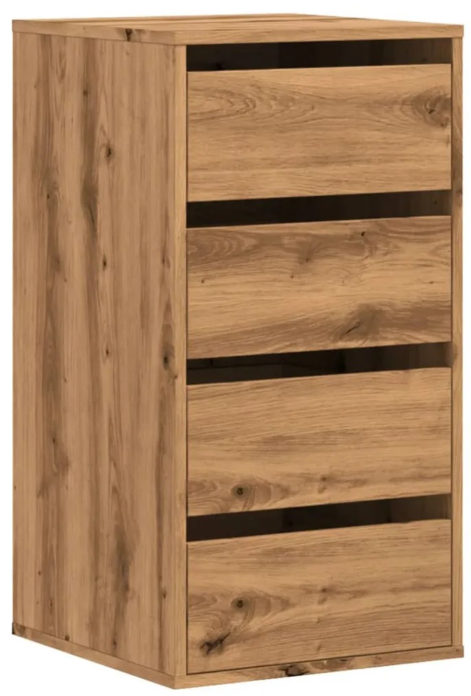 852869 vidaXL Ъглов скрин с чекмеджета дъб артизан 40x41x76cm инженерно дърво