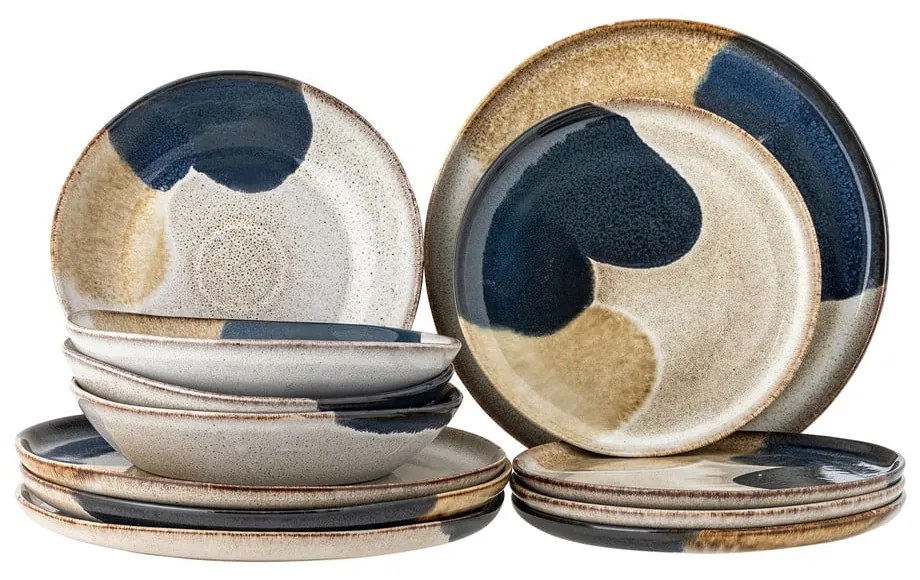 Глинен комплект за хранене 12 бр. Jules – Bloomingville