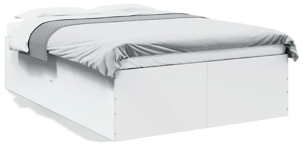 3280951 vidaXL Рамка за легло, Бяла, 120x190 см, инженерно дърво