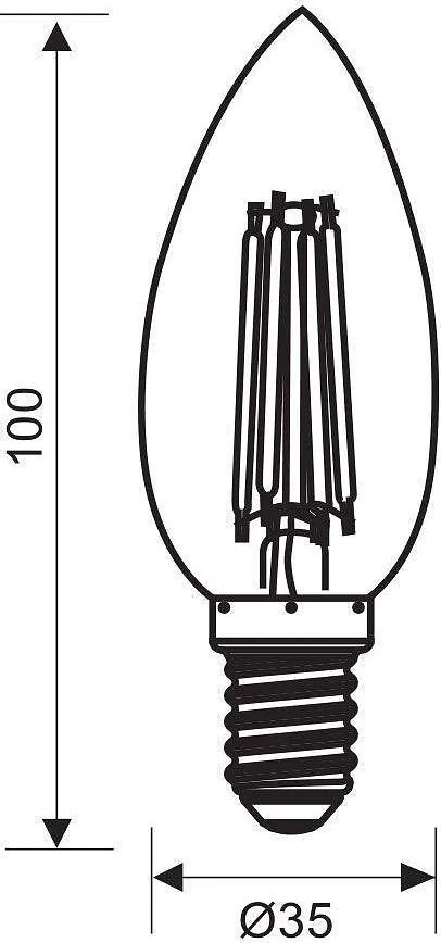 LED крушка VIVALUX, 7W, 960LM, E14, 4000К