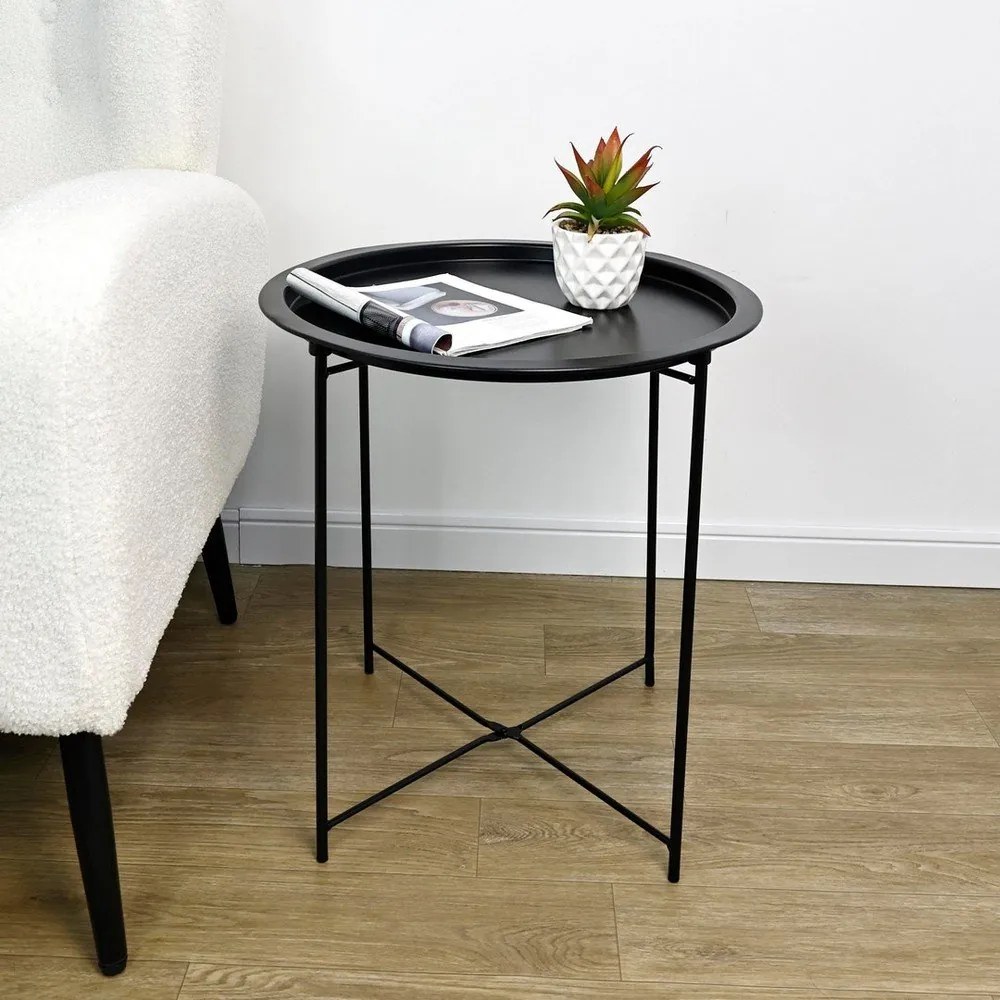 Метална кръгла странична масичка ø 47 cm Hilmar – Yes Everyday