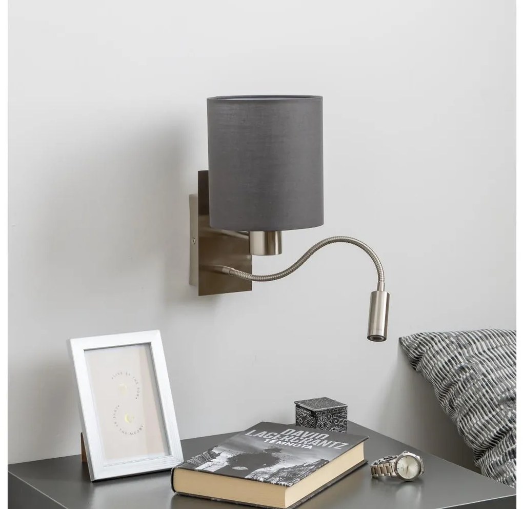 Brilagi - LED Аплик NUBILA 1xE27/25W/230V + LED/3W хром/антрацит