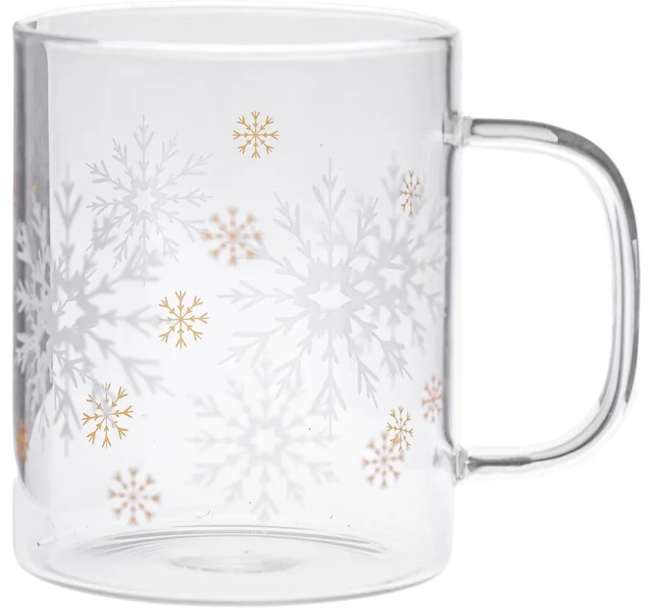 Стъклена чаша с коледен мотив 410 ml Frosty Flakes – Dakls